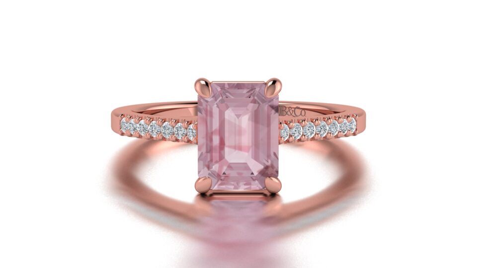 The Sophia Pink Morganite Emerald-Cut Ring