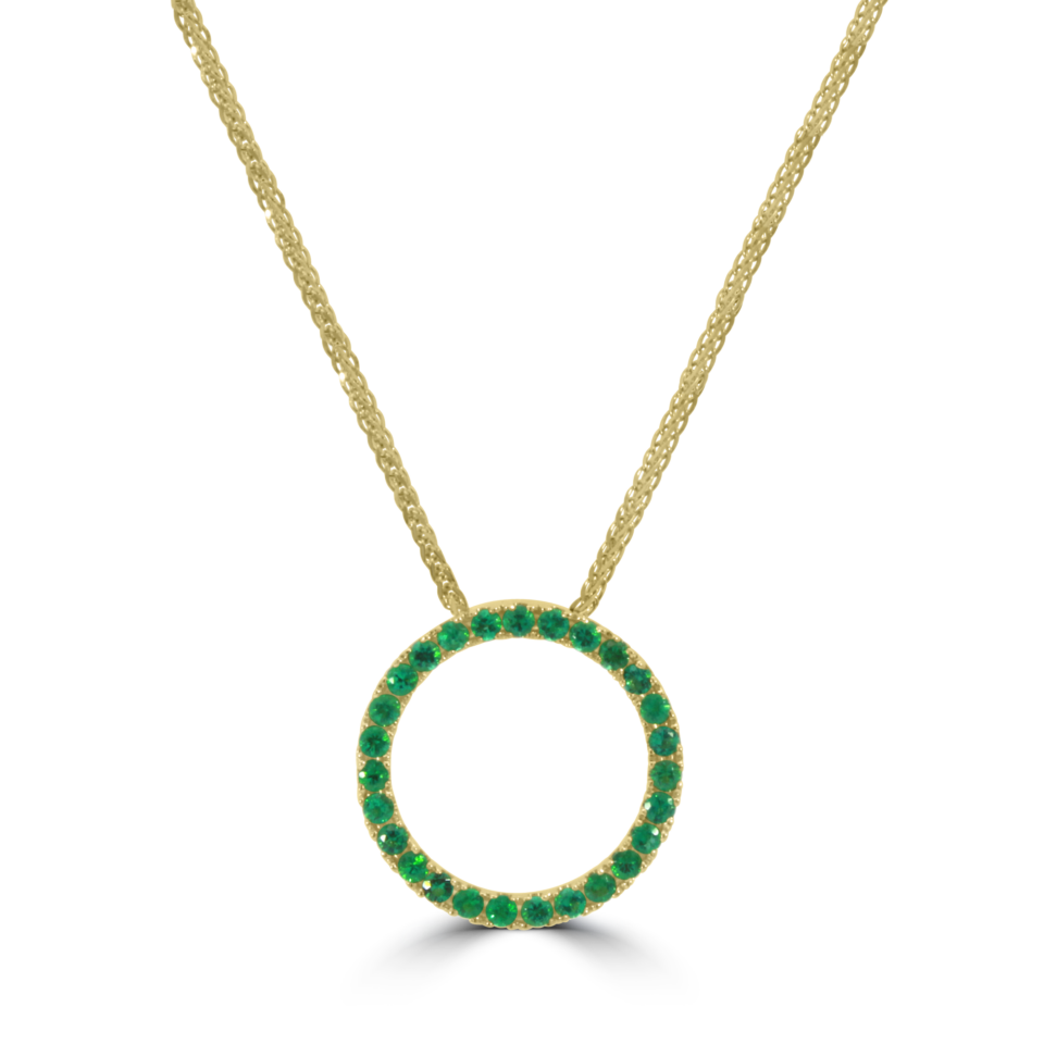 The Emerald Eternity Circle Pendant