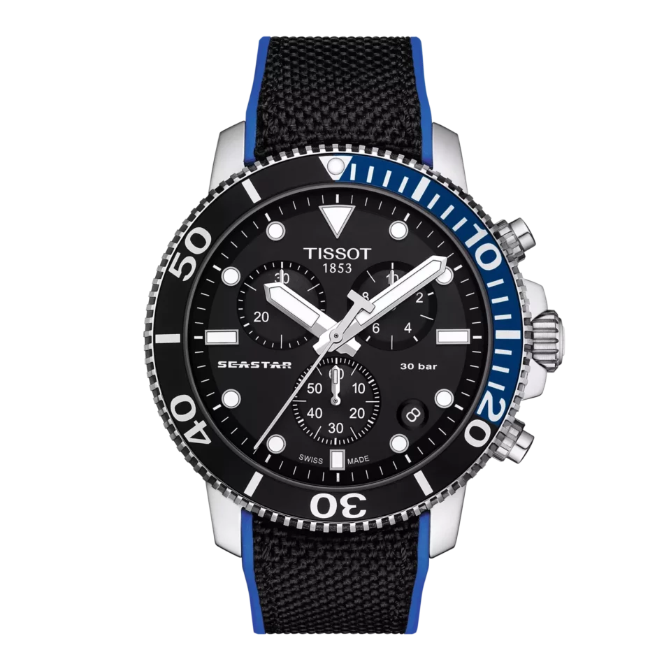 Tissot Seastar 1000 Chronograph (Black Dial & Blue Accents)