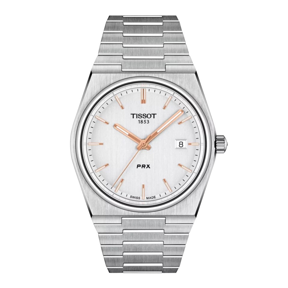 Tissot PRX Quartz (Silver Dial & Rose Gold Accents)