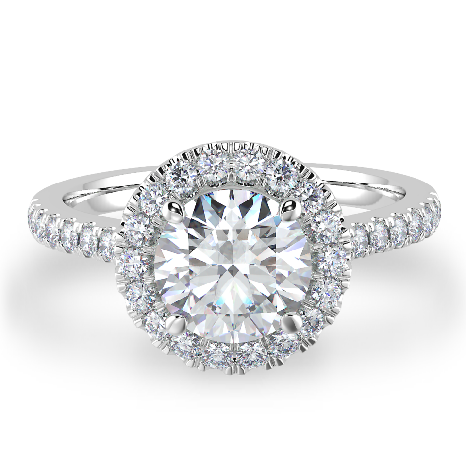 The Stella Round Halo Diamond Ring