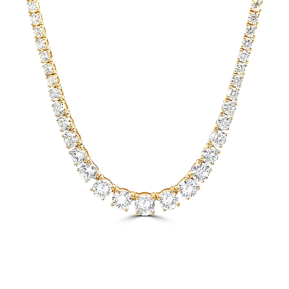 The Lumina Graduated Diamond Riviera Necklace